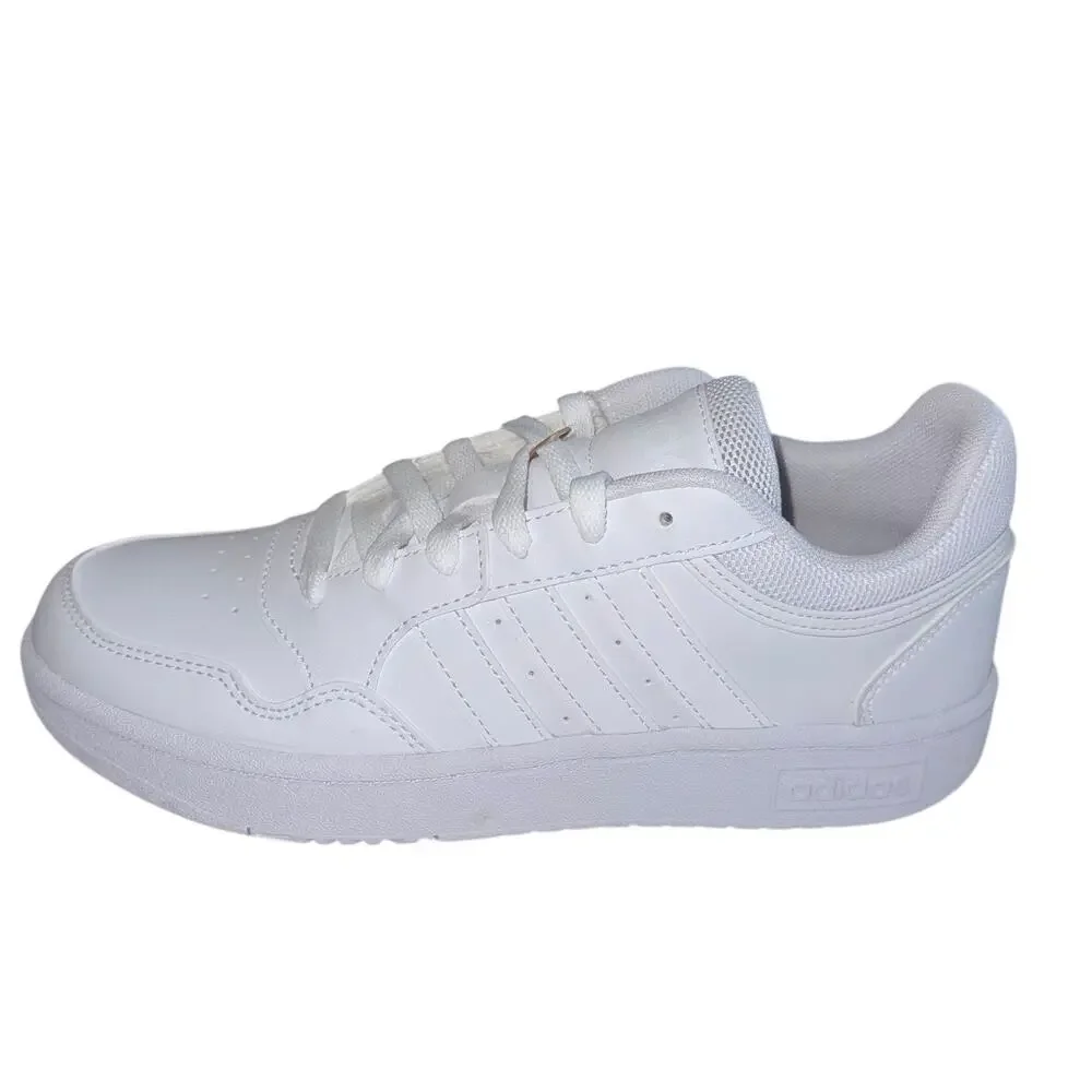Adidas Hoops 3.0 Youth Boys White Basketball Sneaker Lace Up SZ/7